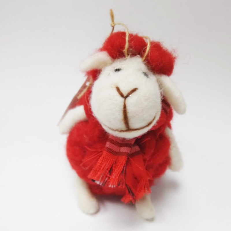 Ovelha De Peluche Vermelha